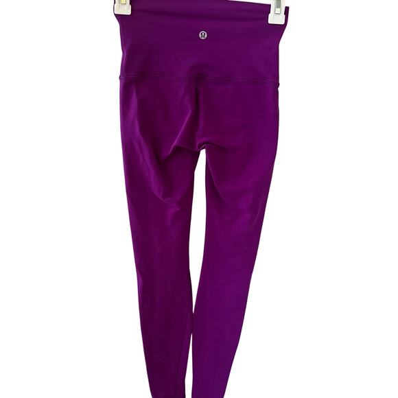 Lululemon Women's Wunder Under Leggings Bright Purple Barbiecore Size 4 EUC - Picture 1 of 7